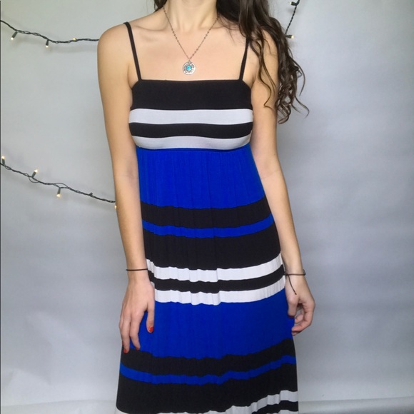INC Striped Maxi Spaghetti Strap Dress - Picture 8 of 8